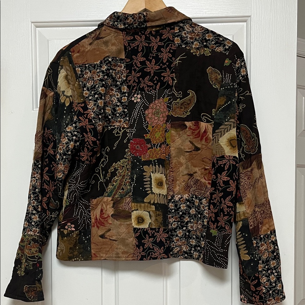 Vintage Casual Studio Patchwork Jacket Button Dow… - image 6